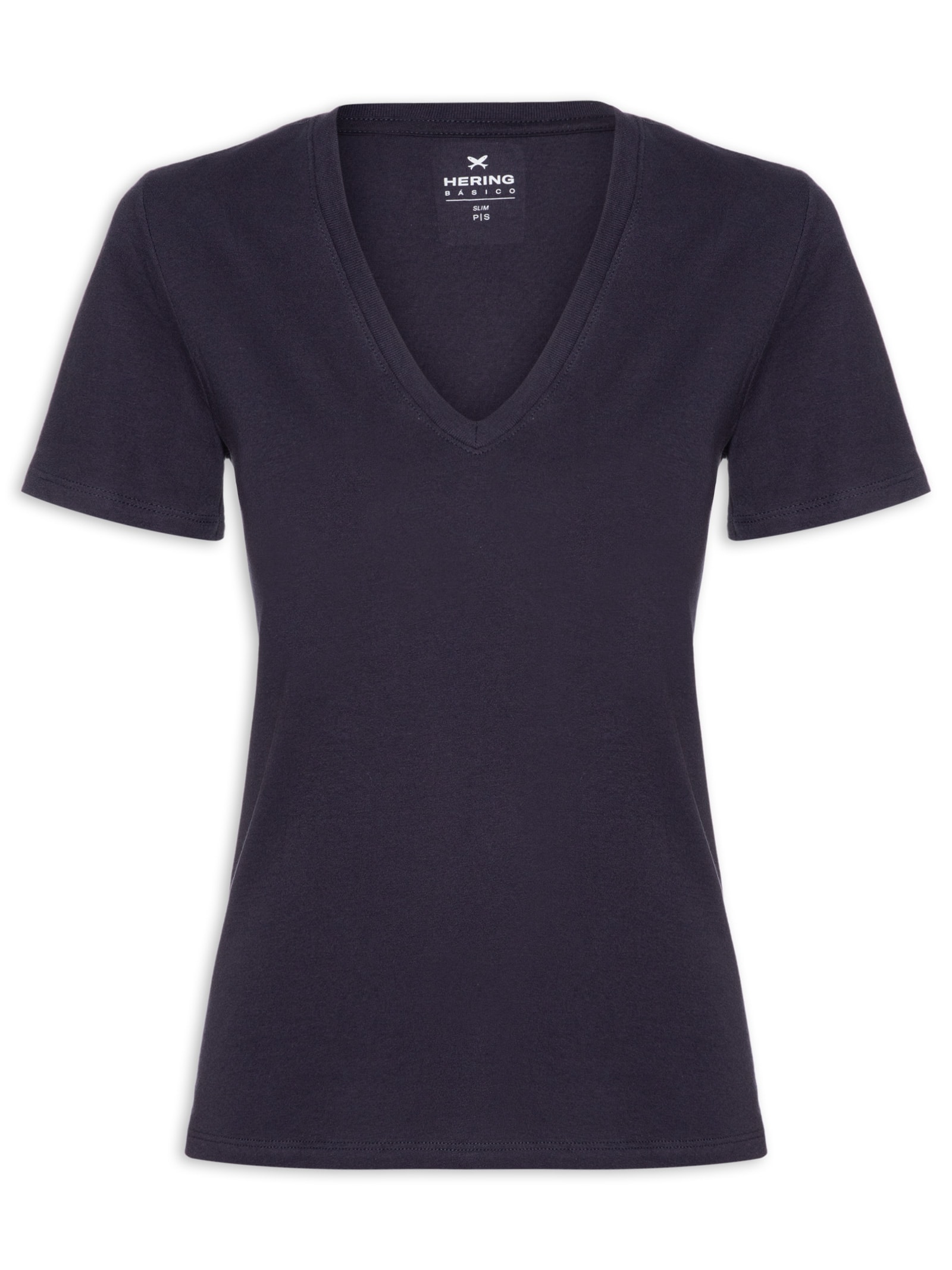 Blusa Feminina Manga Curta Azul Hering