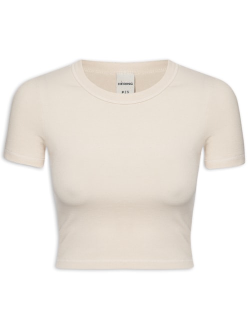 Blusa Feminina Manga Curta - Bege