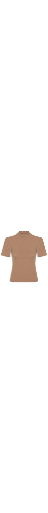 Blusa Feminina Manga Curta - Bege