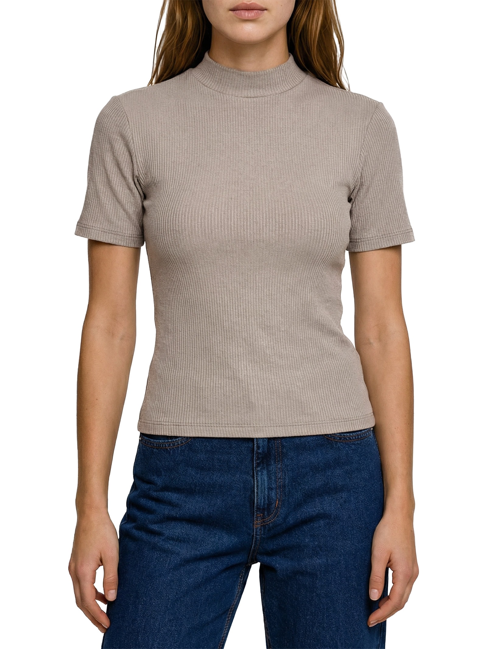 Blusa Feminina Manga Curta Bege Hering