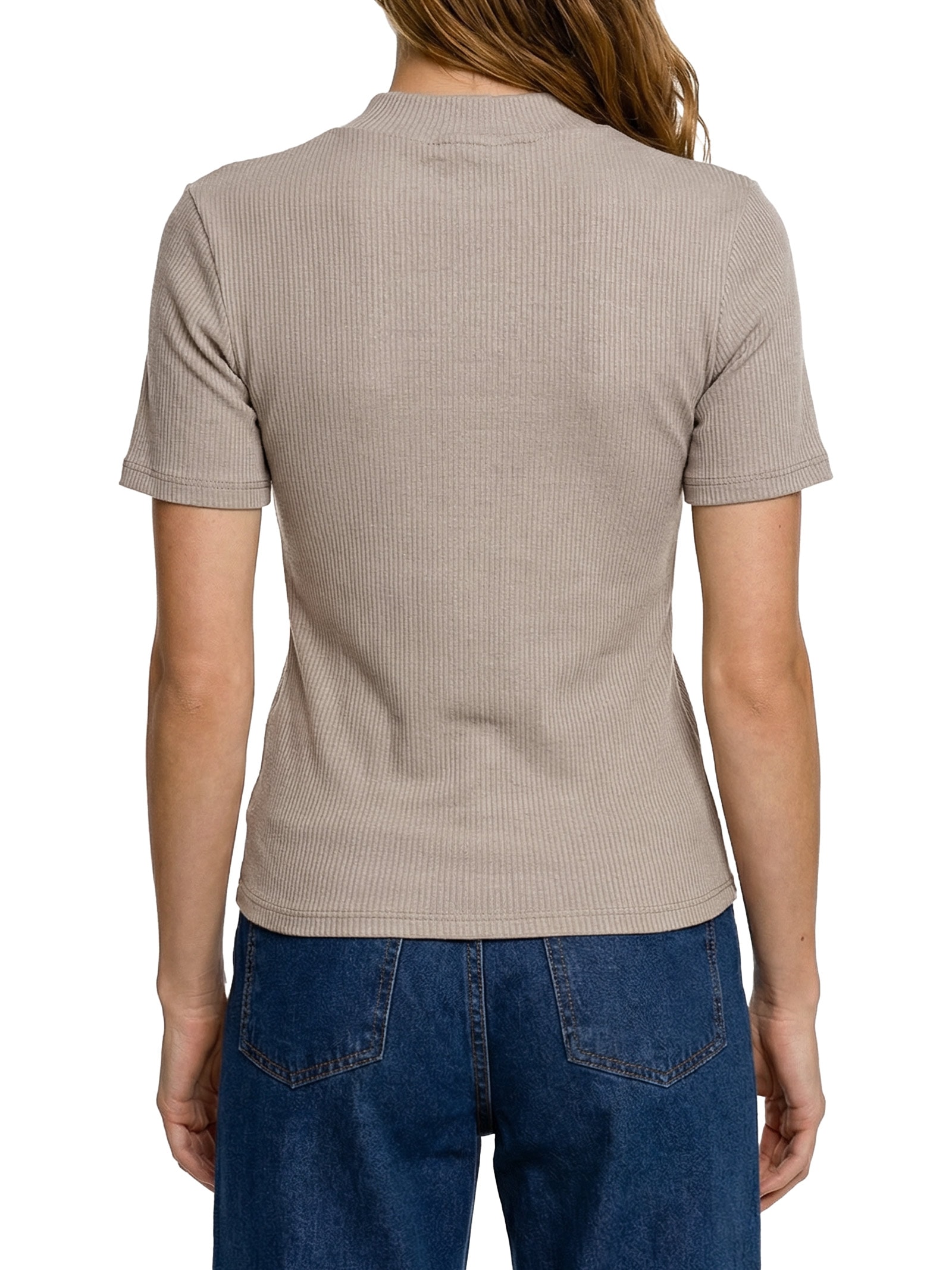 Blusa Feminina Manga Curta Bege Hering