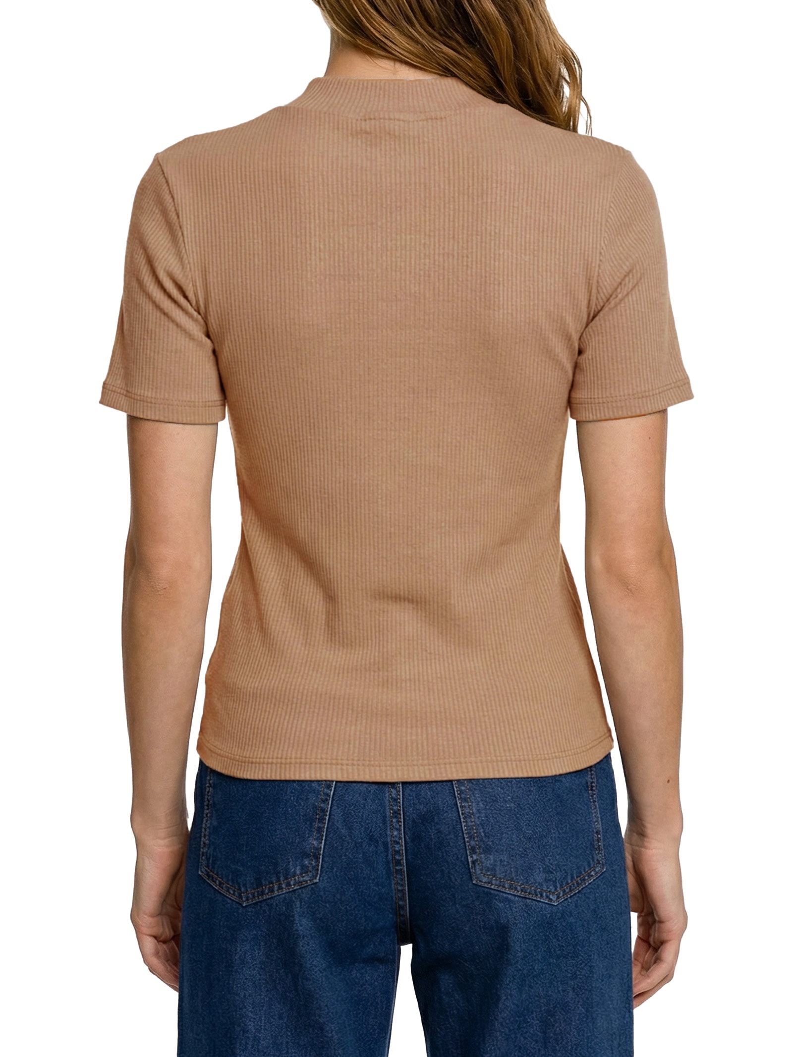 Blusa Feminina Manga Curta Bege Hering