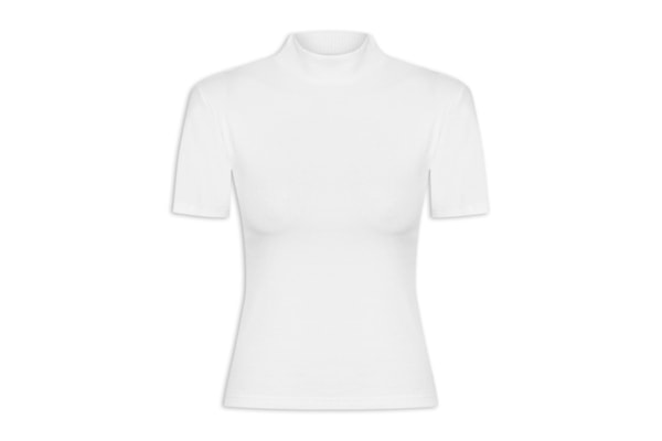 Blusa Feminina Manga Curta - Branco