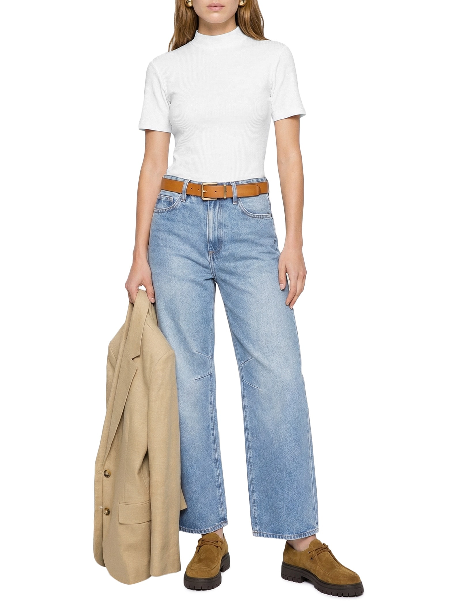 Blusa Feminina Manga Curta Branco Hering
