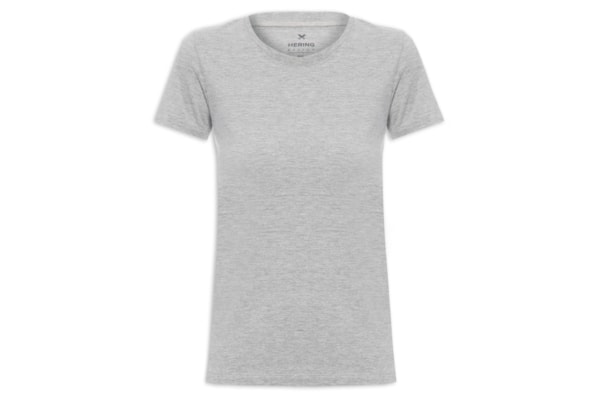 Blusa Feminina Manga Curta - Cinza 