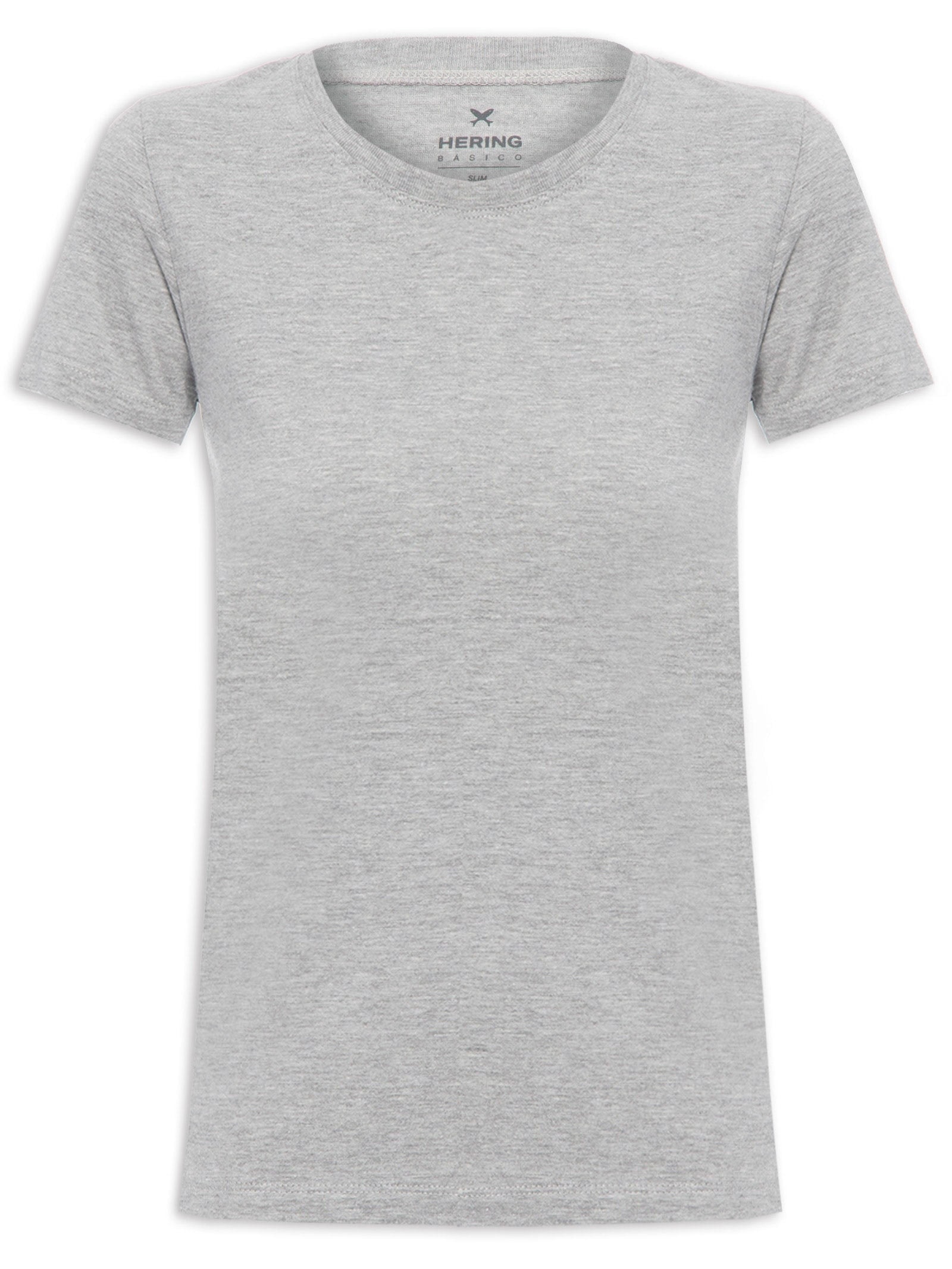 Blusa Feminina Manga Curta Cinza  Hering