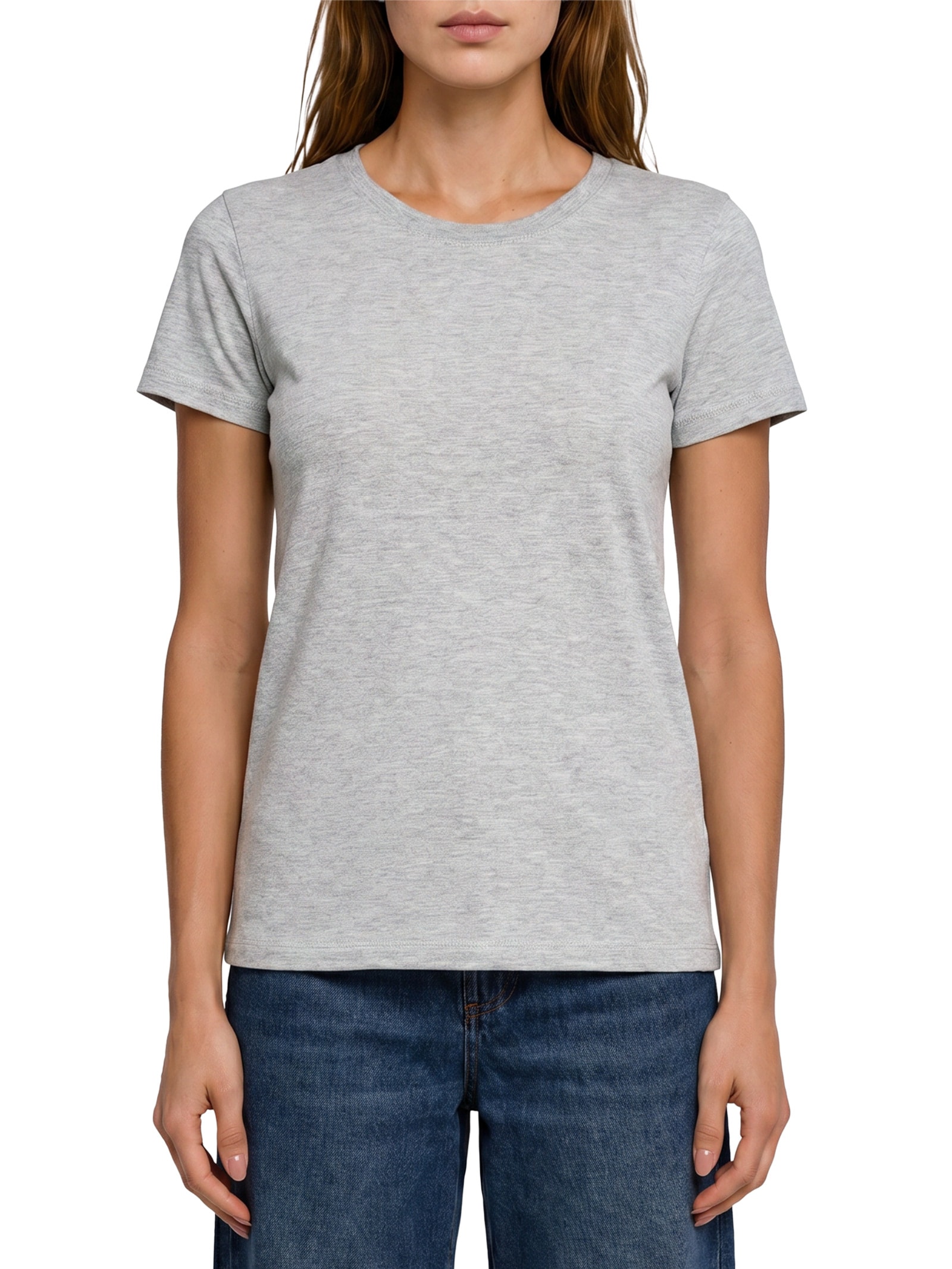 Blusa Feminina Manga Curta Cinza  Hering