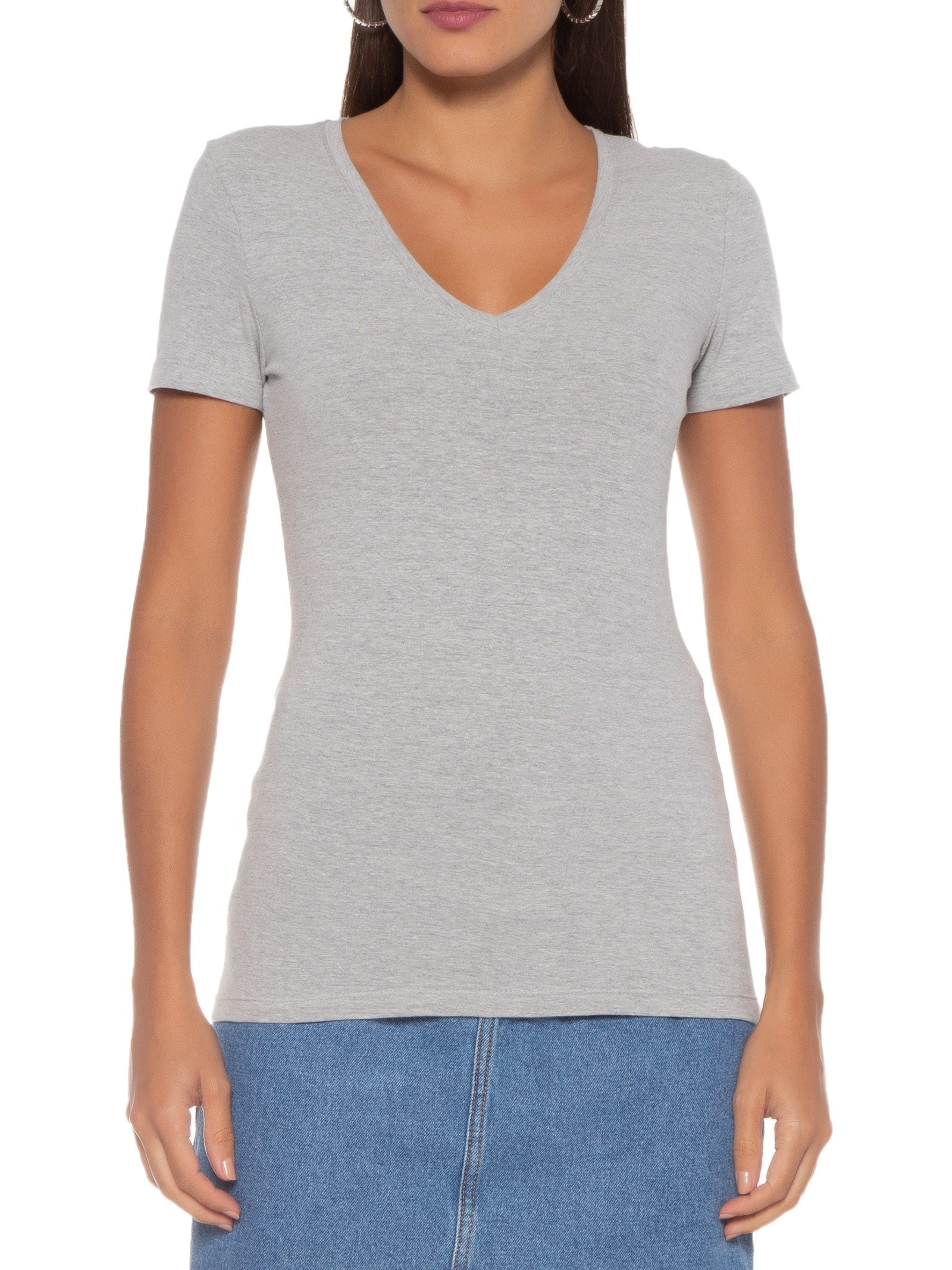 Blusa Feminina Manga Curta Cinza Hering