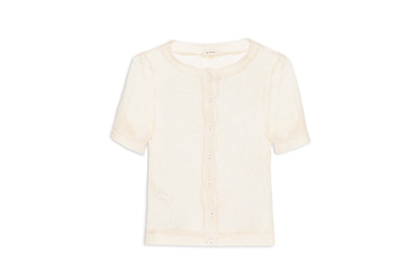 Blusa Feminina Manga Curta Com Botões - Bege