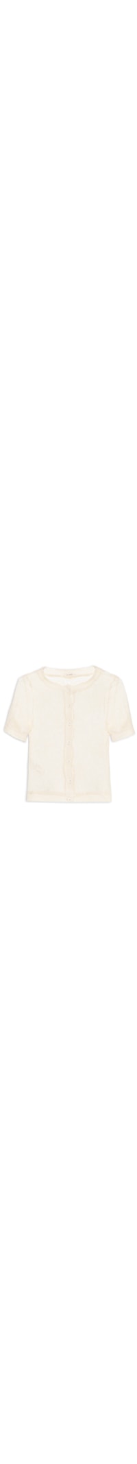 Blusa Feminina Manga Curta Com Botões - Bege