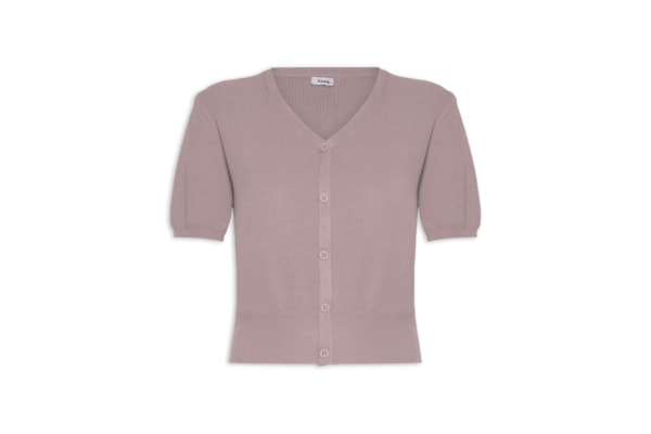 Blusa Feminina Manga Curta Com Botões - Rosa