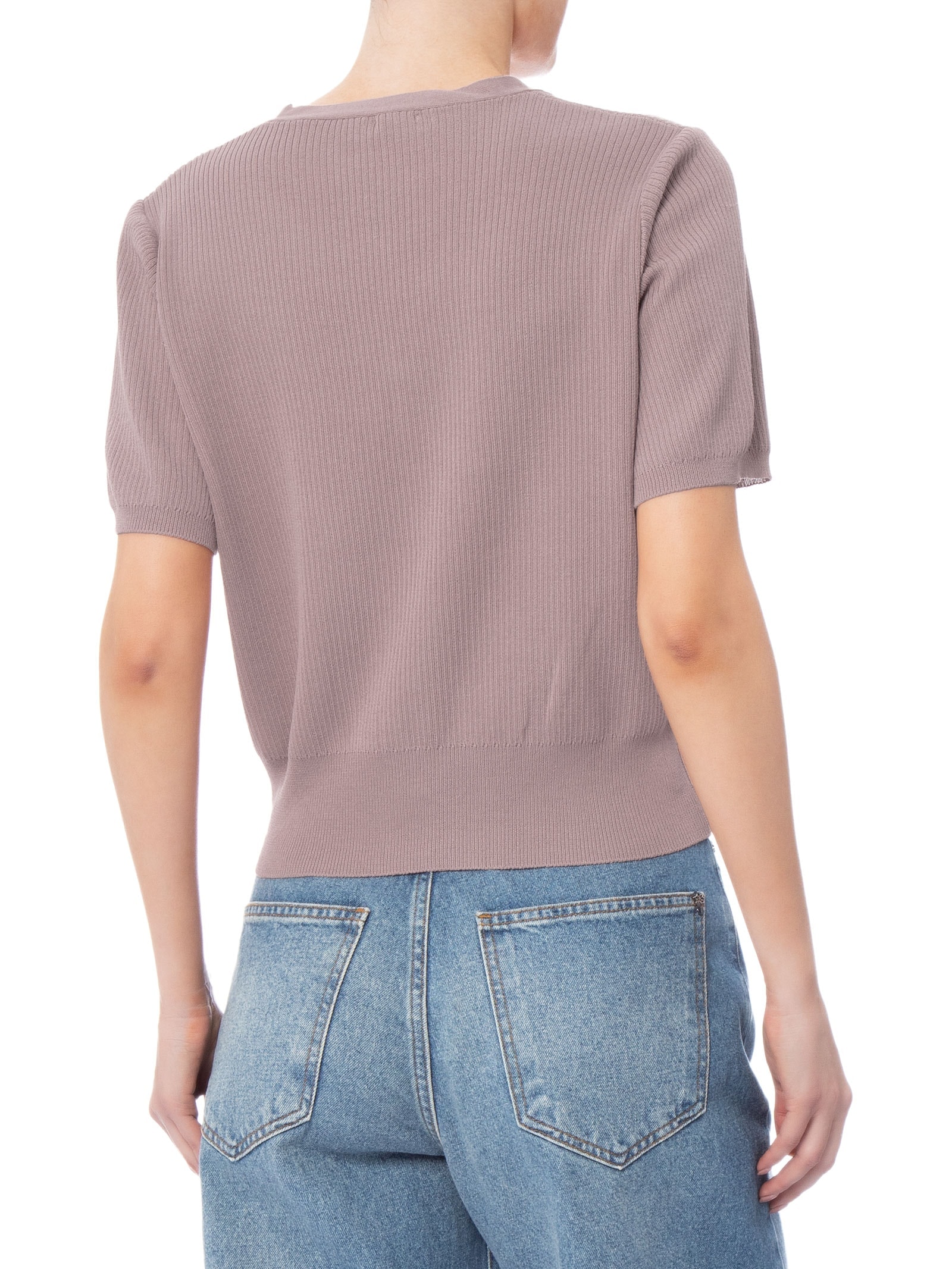 Blusa Feminina Manga Curta Com Botões Rosa Basiq