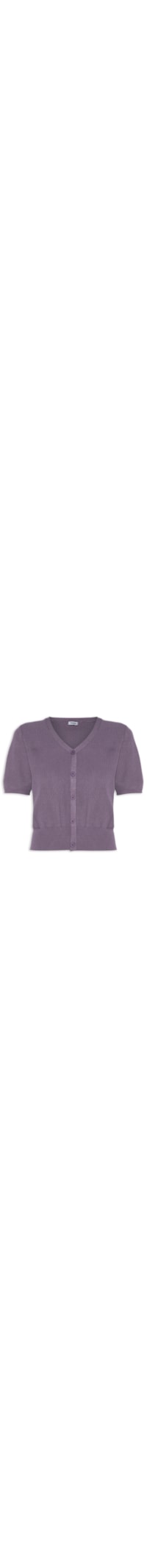 Blusa Feminina Manga Curta Com Botões - Roxo