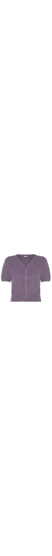 Blusa Feminina Manga Curta Com Botões - Roxo