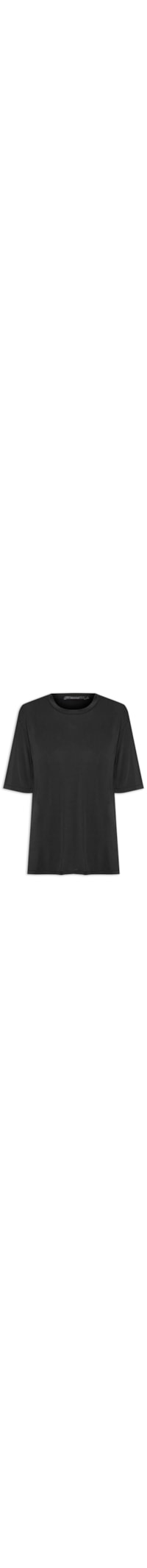 Blusa Feminina Manga Curta Descolada - Preto