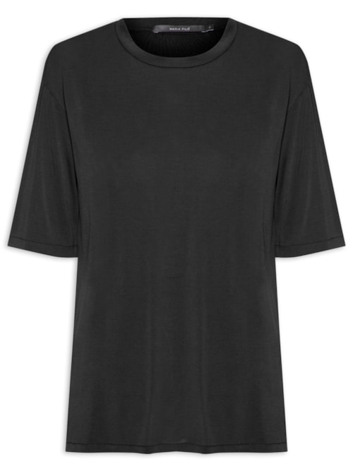 Blusa Feminina Manga Curta Descolada – Preto