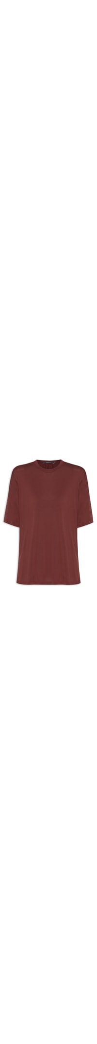 Blusa Feminina Manga Curta Deslocado - Vinho