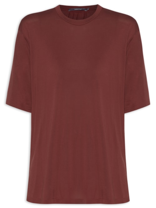 Blusa Feminina Manga Curta Deslocado – Vinho