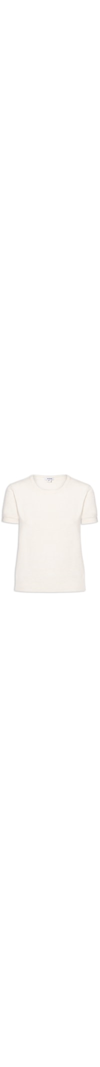 Blusa Feminina Manga Curta Em Tricot - Bege