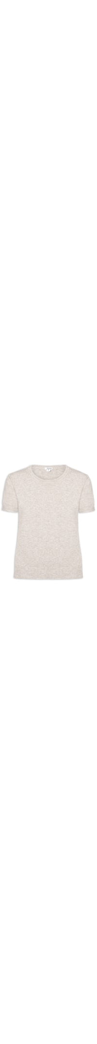 Blusa Feminina Manga Curta Em Tricot - Bege