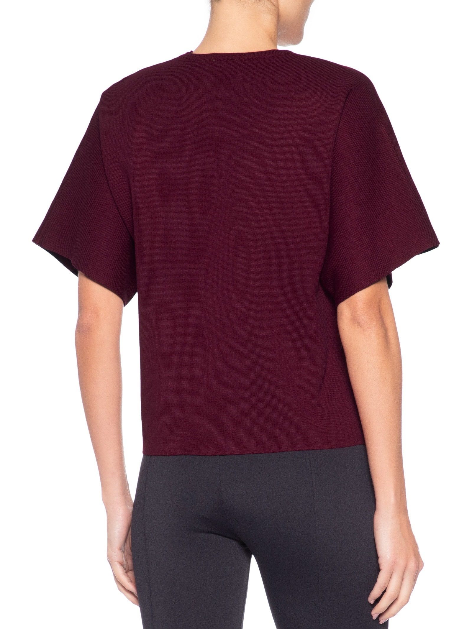Blusa Feminina Manga Curta Em Tricot Vermelho '2Essential