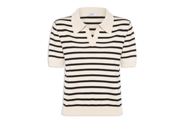 Blusa Feminina Manga Curta Gola Esporte - Bege