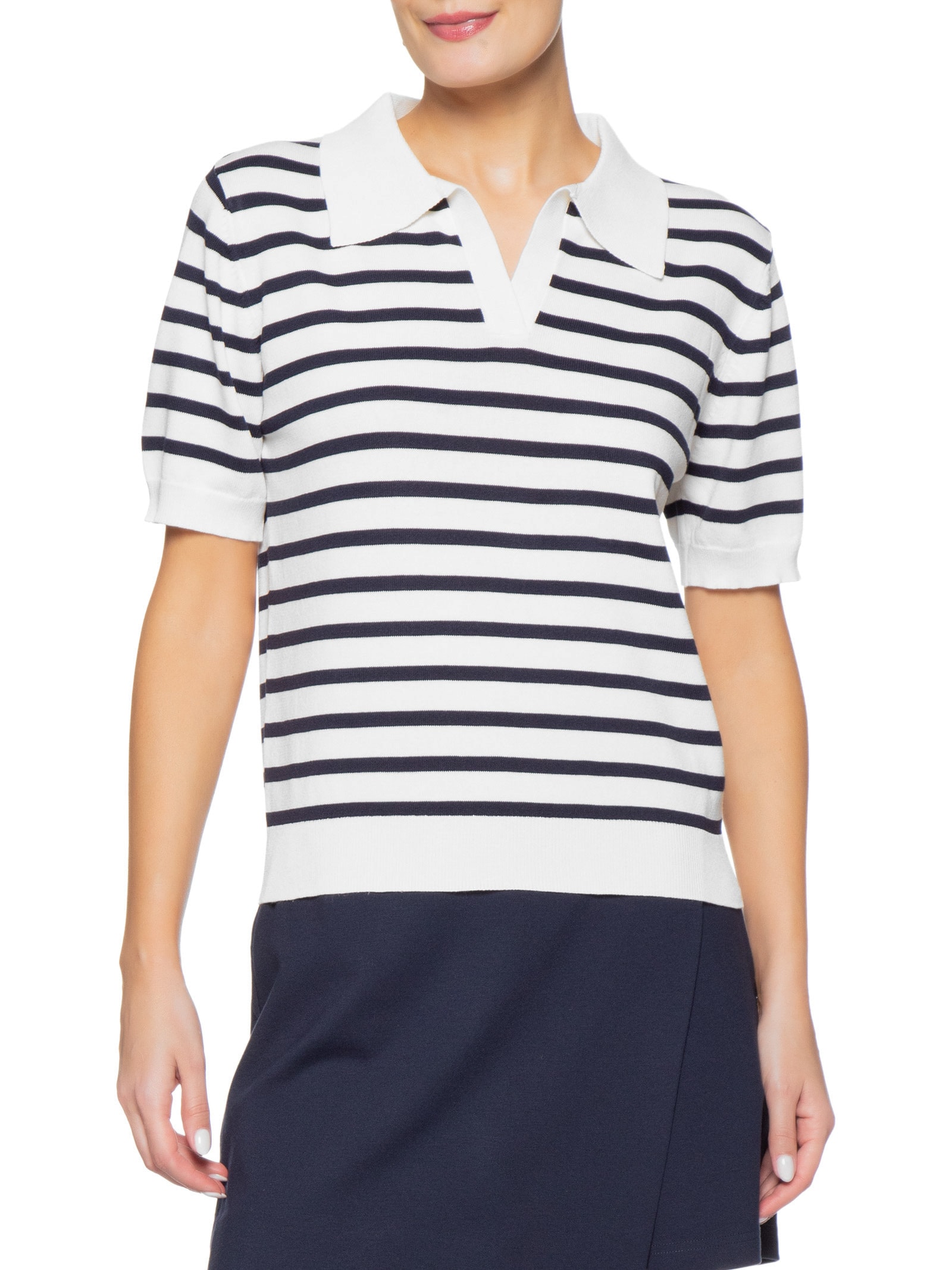 Blusa Feminina Manga Curta Gola Esporte Preto Basiq