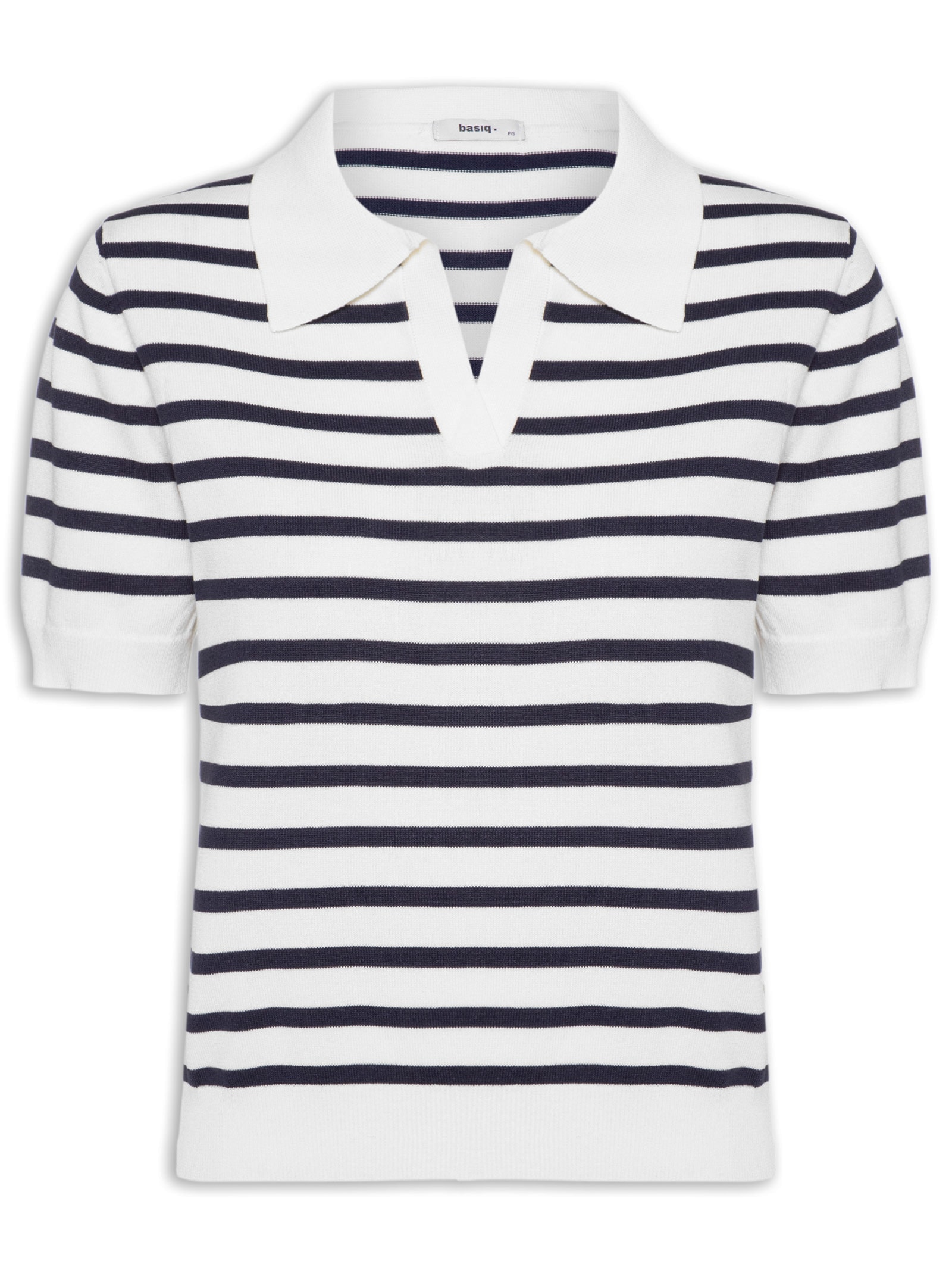 Blusa Feminina Manga Curta Gola Esporte Preto Basiq