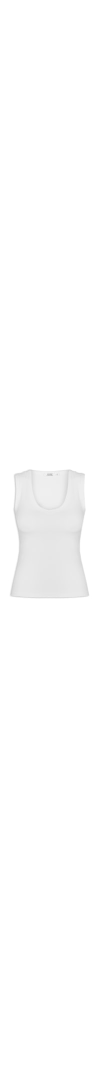 Blusa Feminina Manga Curta Hold Me V Neck Tank - Branco