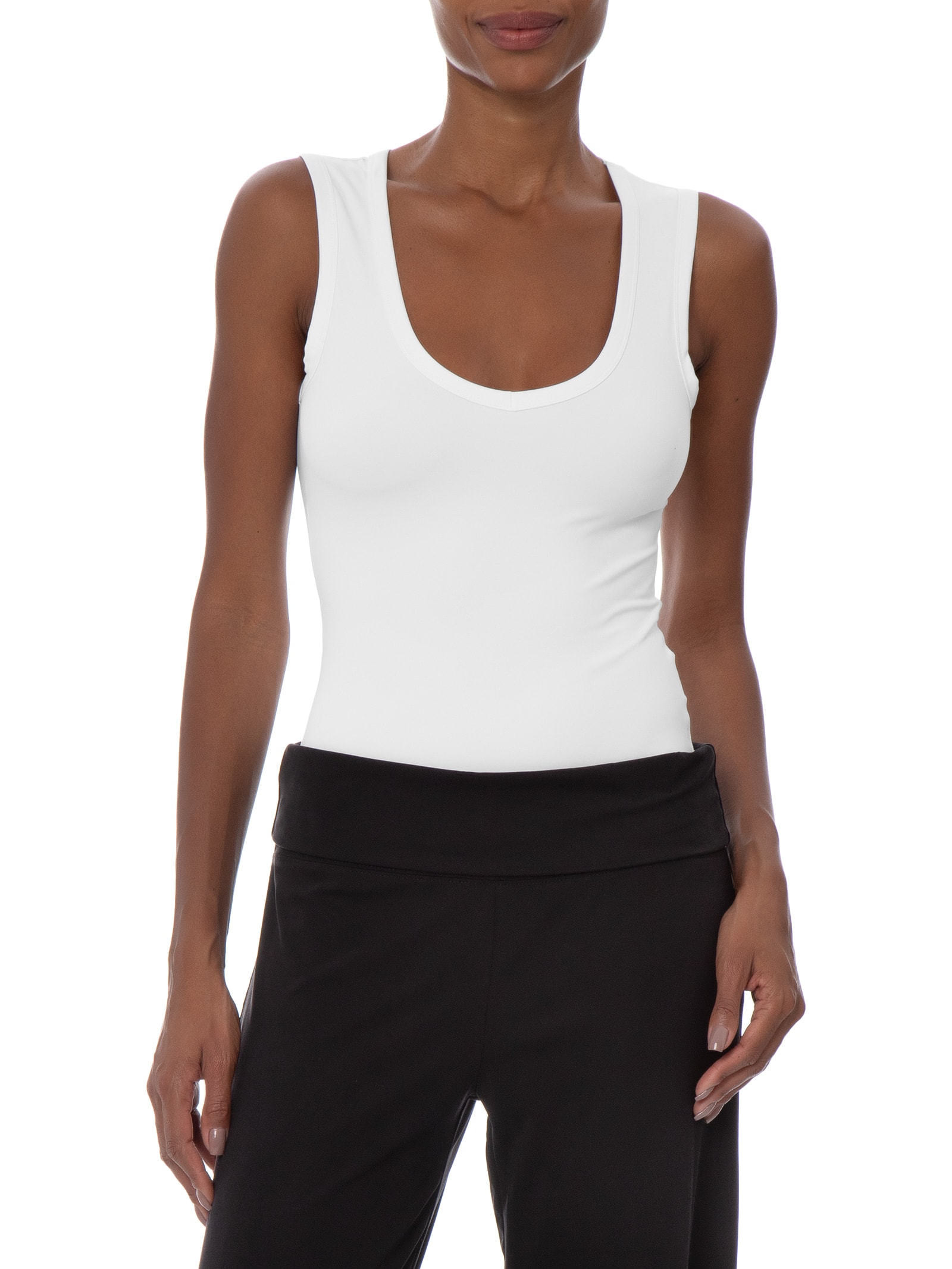 Blusa Feminina Manga Curta Hold Me V Neck Tank Branco Cotton On