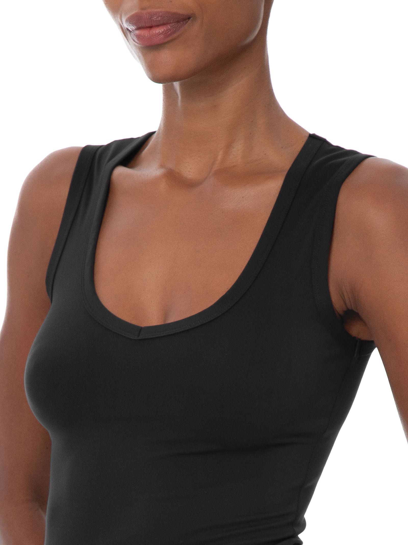 Blusa Feminina Manga Curta Hold Me V Neck Tank Preto Cotton On