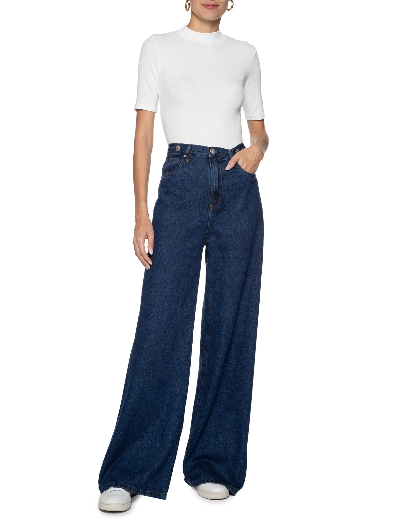 Blusa Feminina Manga Curta Justa ao Corpo Marrom Basiq