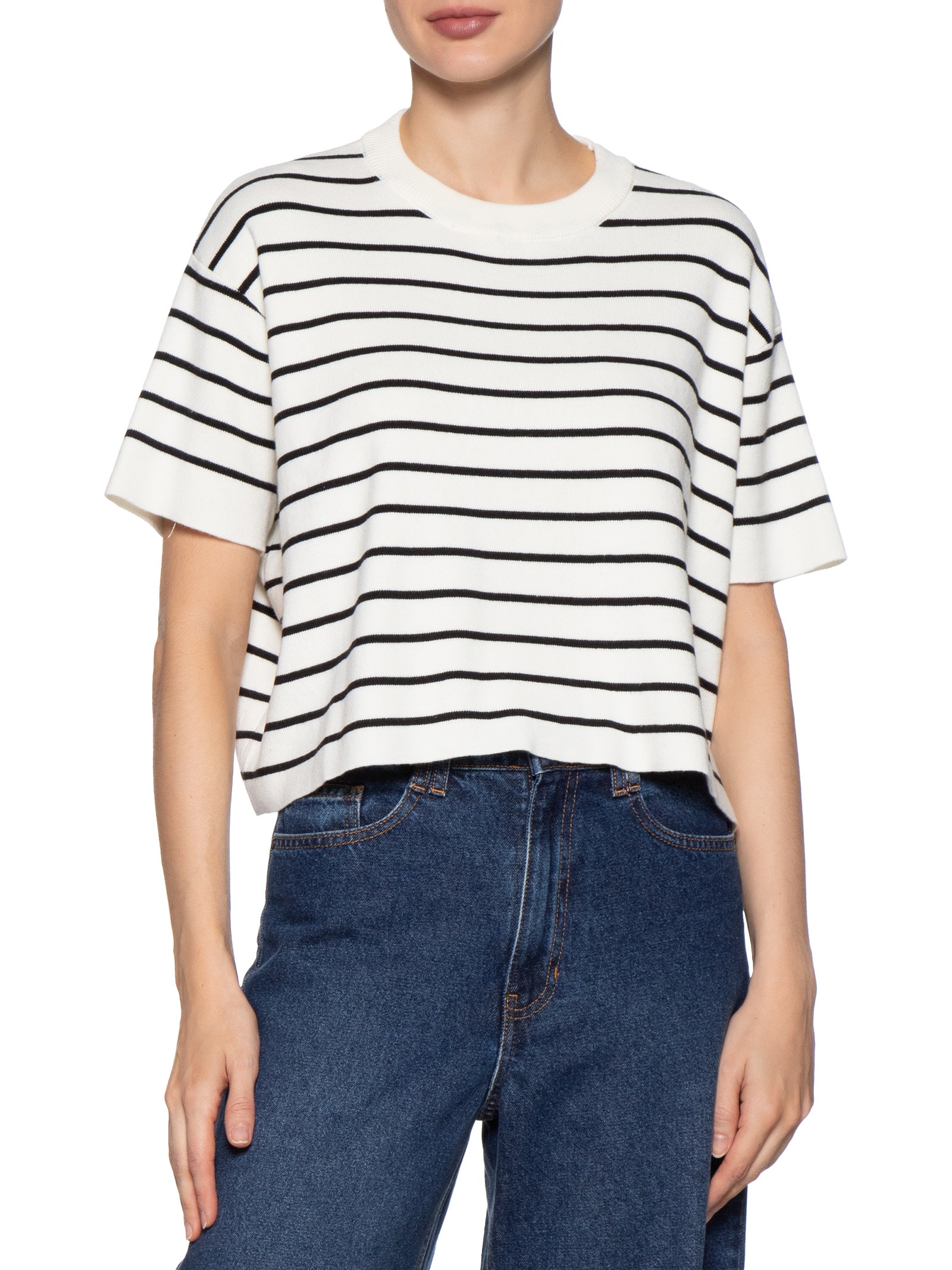 Blusa Feminina Manga Curta Luisa I Branco Le Lis