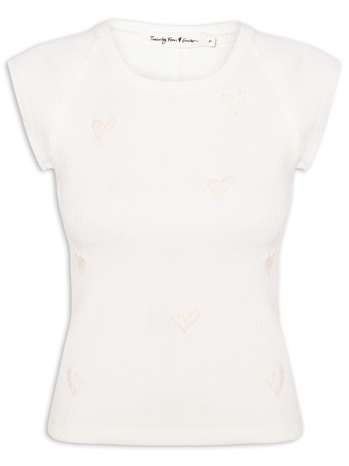 Blusa Feminina Manga Curta Nivea – Branco