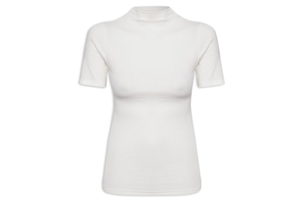 Blusa Feminina Manga Curta - Off White