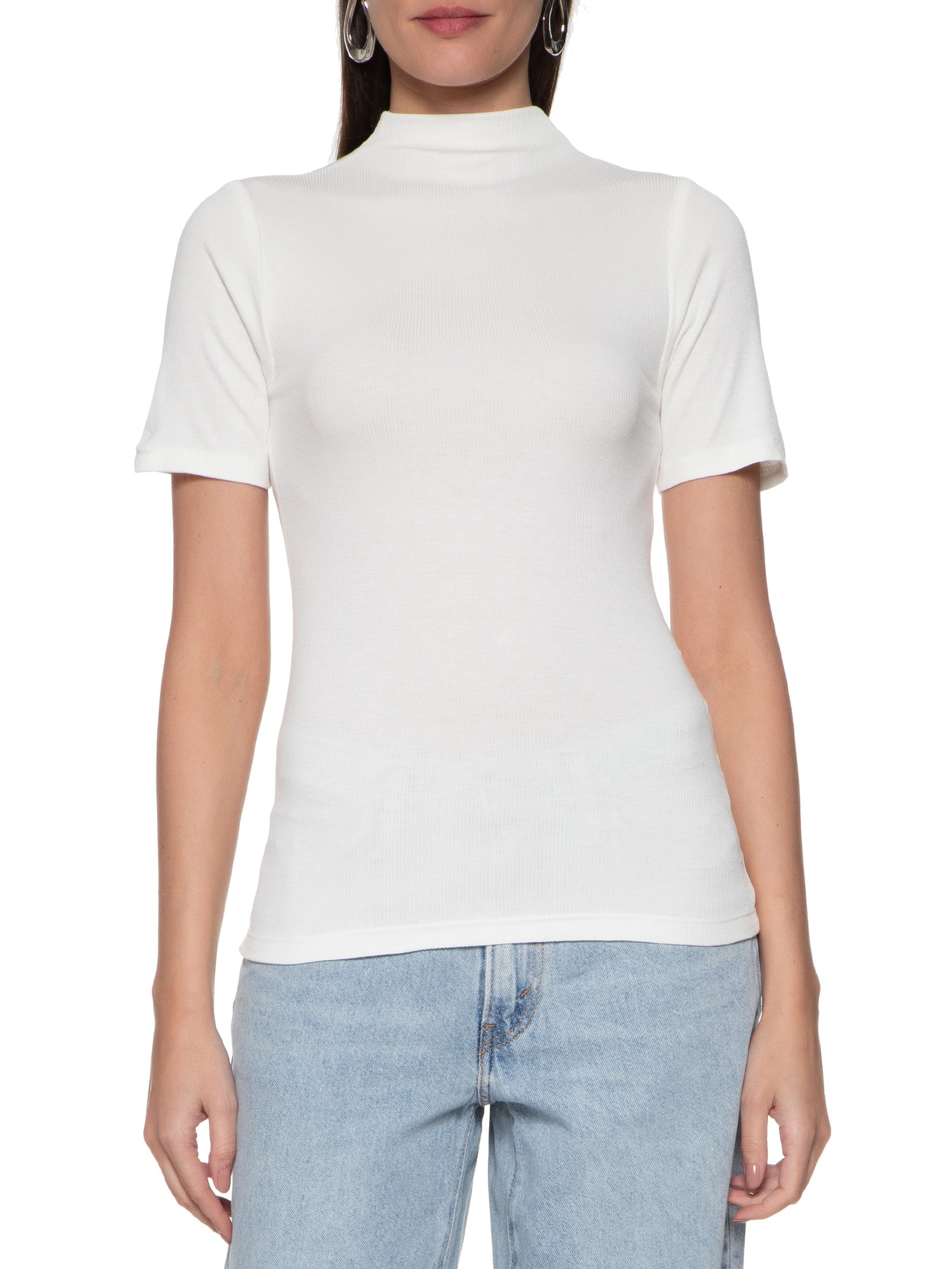 Blusa Feminina Manga Curta Off White Hering
