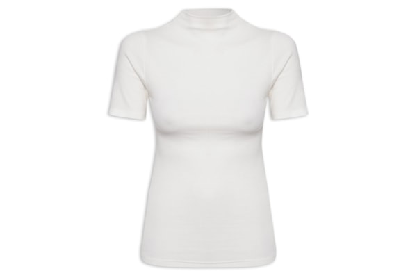 Blusa Feminina Manga Curta - Off White