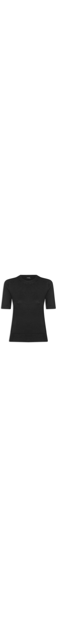 Blusa Feminina Manga Curta Olivia - Preto