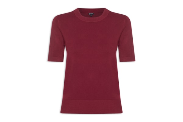 Blusa Feminina Manga Curta Olivia - Vermelho