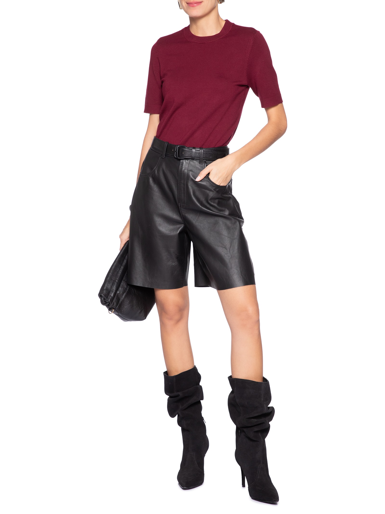 Blusa Feminina Manga Curta Olivia Vermelho Le Lis