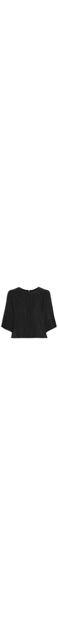 Blusa Feminina Manga Curta Pala - Preto