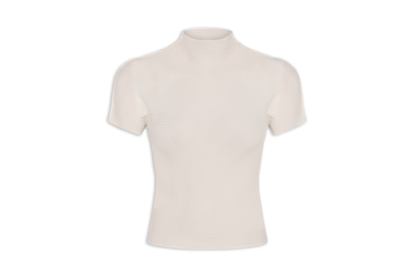 Blusa Feminina Manga Curta Pixel - Off White
