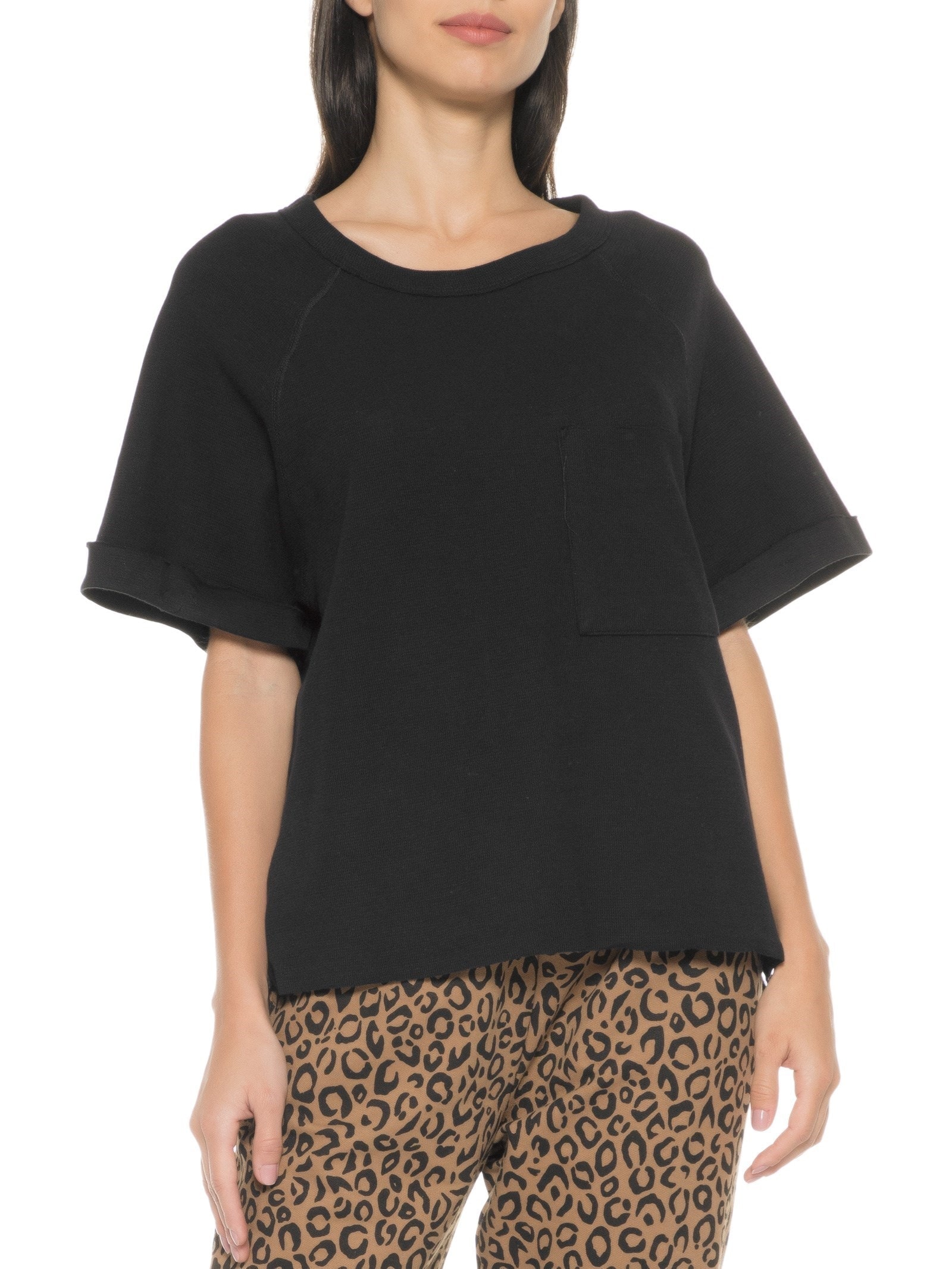 Blusa Feminina Manga Curta Preto Hering