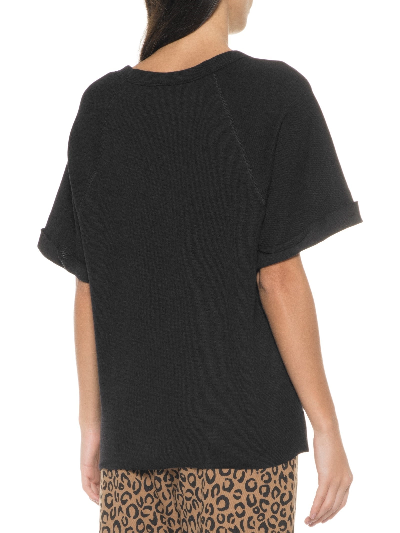Blusa Feminina Manga Curta Preto Hering