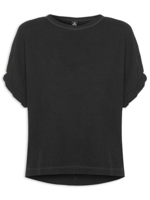 Blusa Feminina Manga Curta - Preto