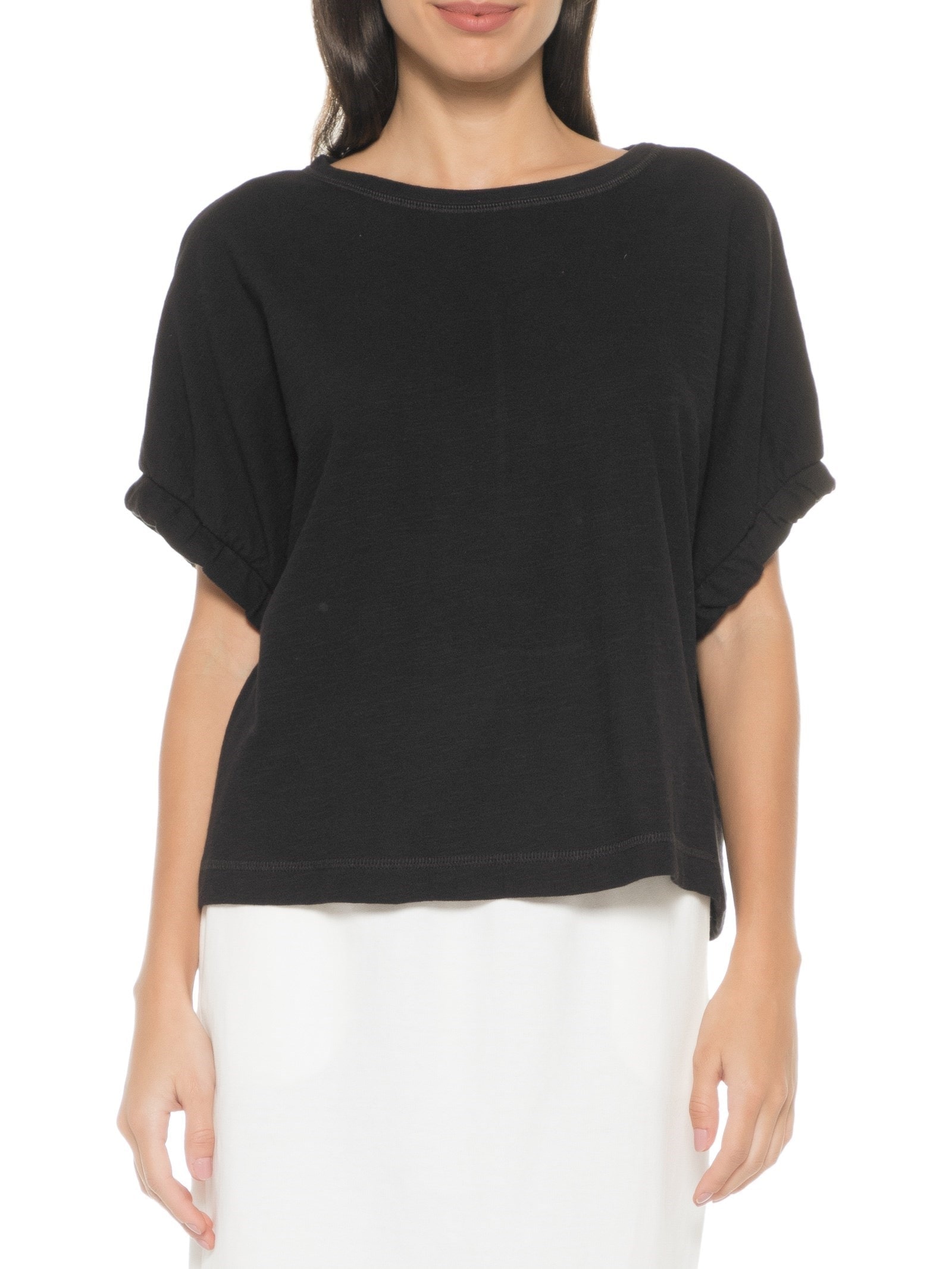 Blusa Feminina Manga Curta Preto Hering