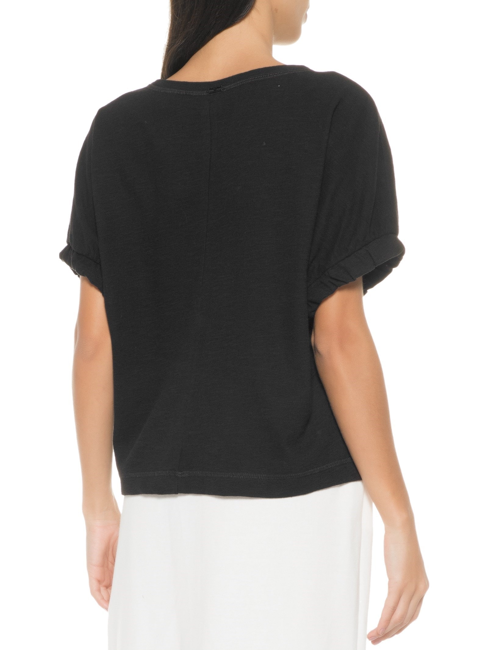 Blusa Feminina Manga Curta Preto Hering