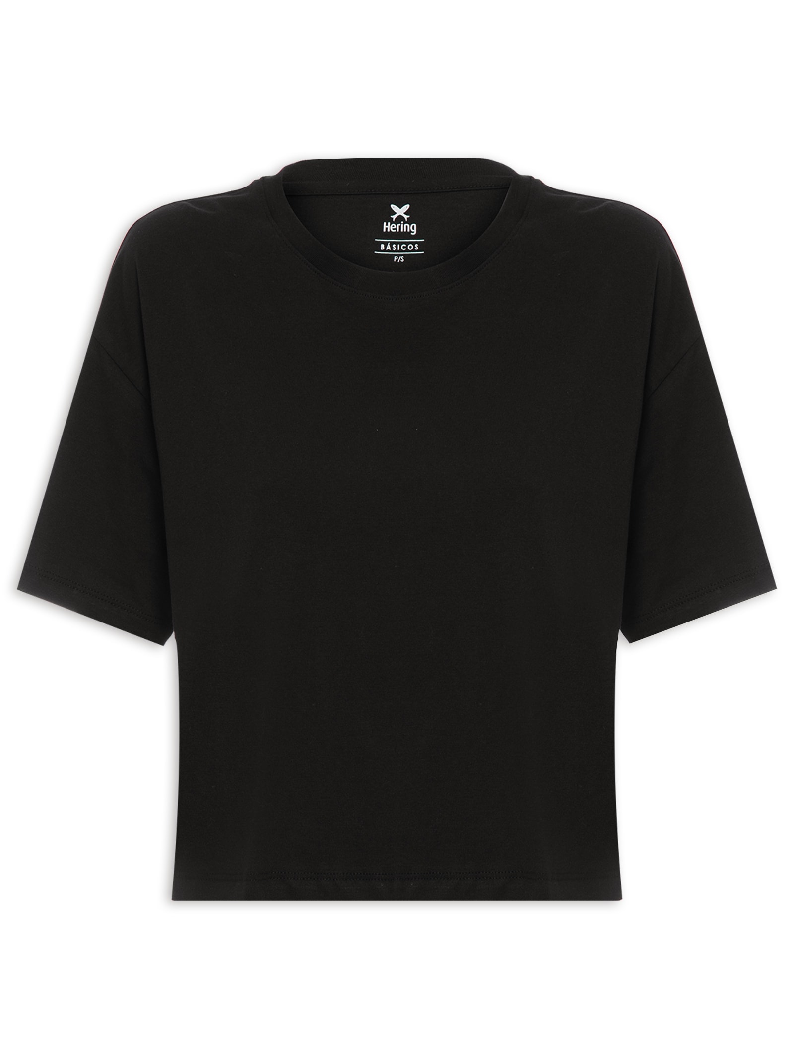 Blusa Feminina Manga Curta Preto  Hering