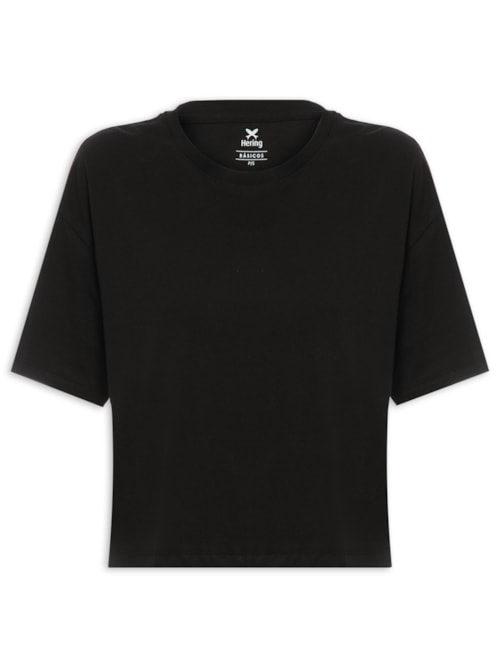 Blusa Feminina Manga Curta – Preto