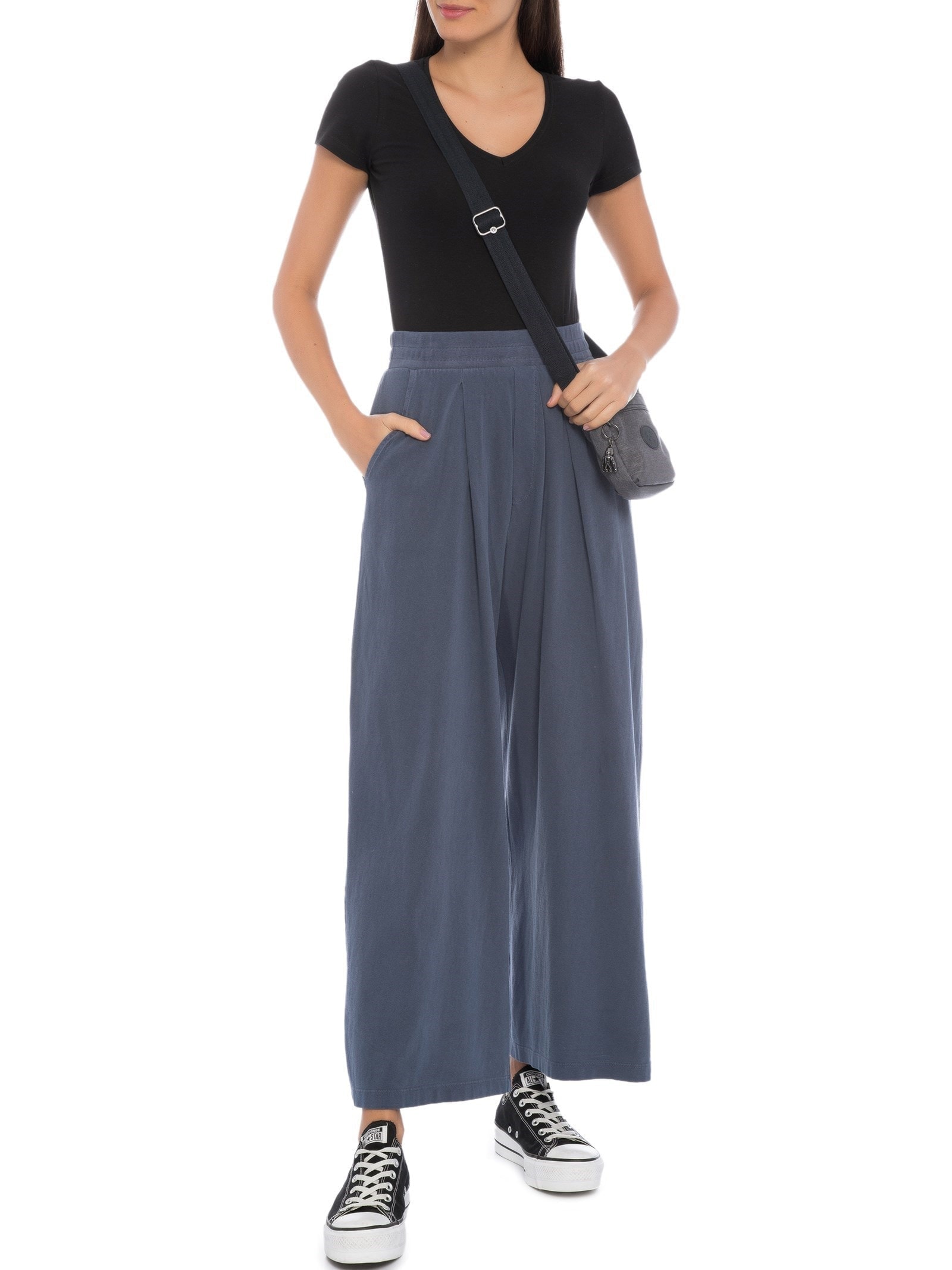 Blusa Feminina Manga Curta Preto  Hering